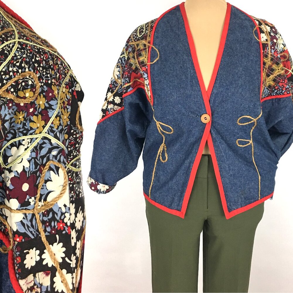 Patchwork Denim Jacket - image 1